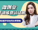 微创业全能训练营认证班课程,从理论知识与实际案例手把手指导创业新手如何从零到有-第一资源库