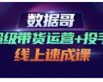 数据哥·超级带货运营+投手线上速成课，快速提升运营和熟悉学会投手技巧-第一资源库