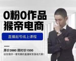 猴帝电商直播起号课,零粉零作品开播底层逻辑,直播五天打爆广场流量-第一资源库