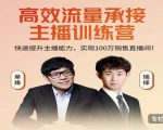高效流量承接主播训练营:快速提升主播能力,实现100万销售直播间-第一资源库