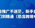 亚马逊广告推广不迷茫，新手卖家产品运营入门到精通（恐龙跨境电商）-第一资源库