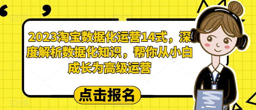 2023淘宝数据化运营14式,深度解析数据化知识,帮你从小白成长为高级运营-第一资源库