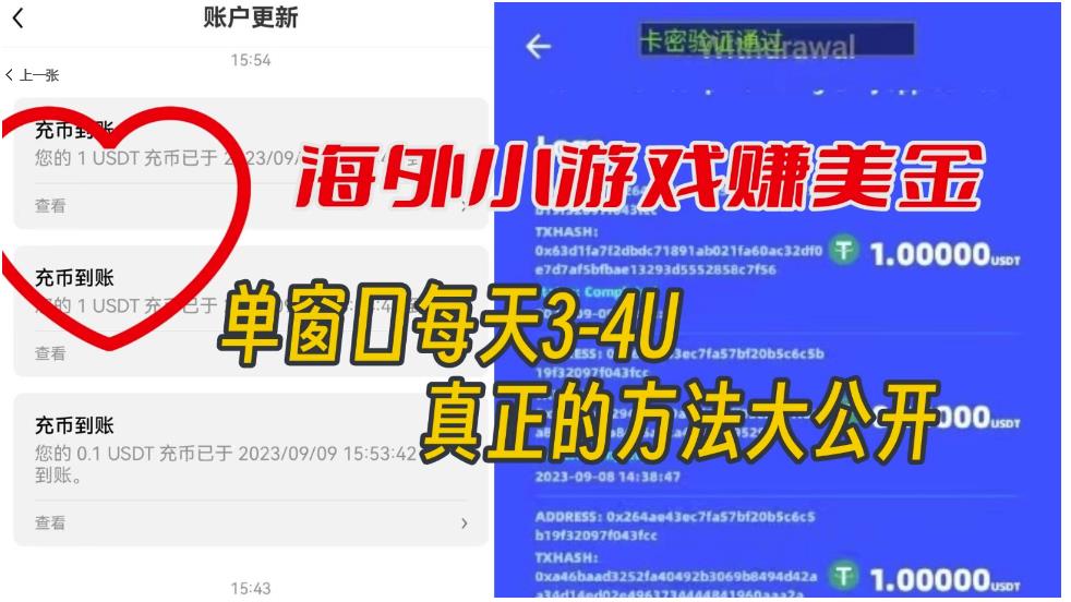 海外小游戏美金项目真正可以达到3-4U单窗口的方法,单台电脑收入300+【揭秘】-第一资源库