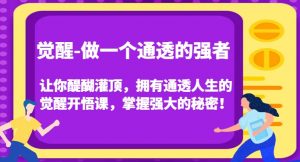 觉醒-做一个通透的强者，让你醍醐灌顶，拥有通透人生的觉醒开悟课，掌握强大的秘密！-第一资源库