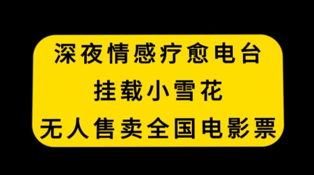 深夜情感疗愈电台,挂载小雪花,无人售卖全国电影票【揭秘】-第一资源库