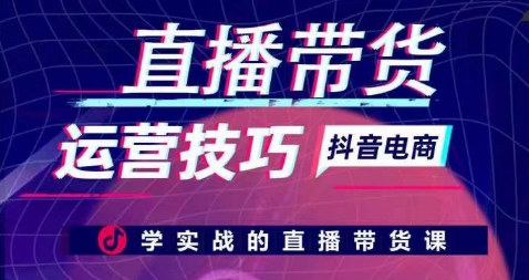直播带货运营技巧,学实战的直播带货课-第一资源库