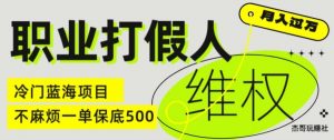 职业打假人电商维权揭秘，一单保底500，全新冷门暴利项目【仅揭秘】-第一资源库